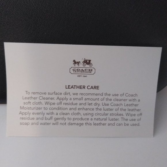 New With Gift Box & Dust Bag Coach Black Small Leather Wristlet F45651 - Picture 9 of 11